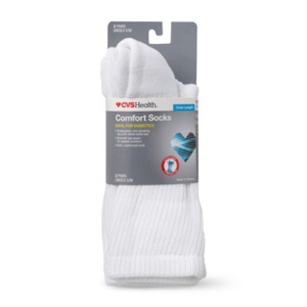 CVS Health Crew Comfort Socks for Diabetics